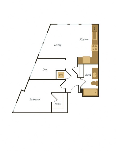 bedroom floor plan at the falls apartments in raleigh nc